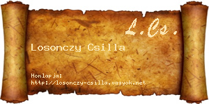 Losonczy Csilla névjegykártya
