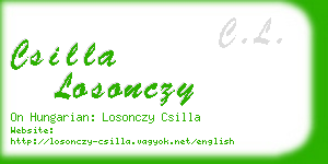 csilla losonczy business card